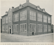 716287 Foto van het gebouw van de N.V. “Lumax”, katholieke vakbondsdrukkerij en uitgeverij, Ondiep 6 te Utrecht, na de ...